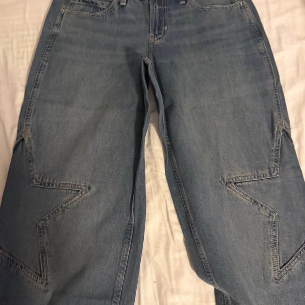 Hollister Blue Low-Rise Baggy Jeans